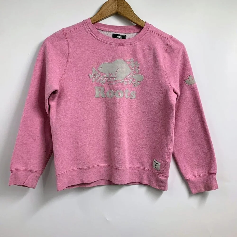 Roots Kids Juniors Classic Logo Crew Neck Long Sleeve Sweatshirt SIze XL